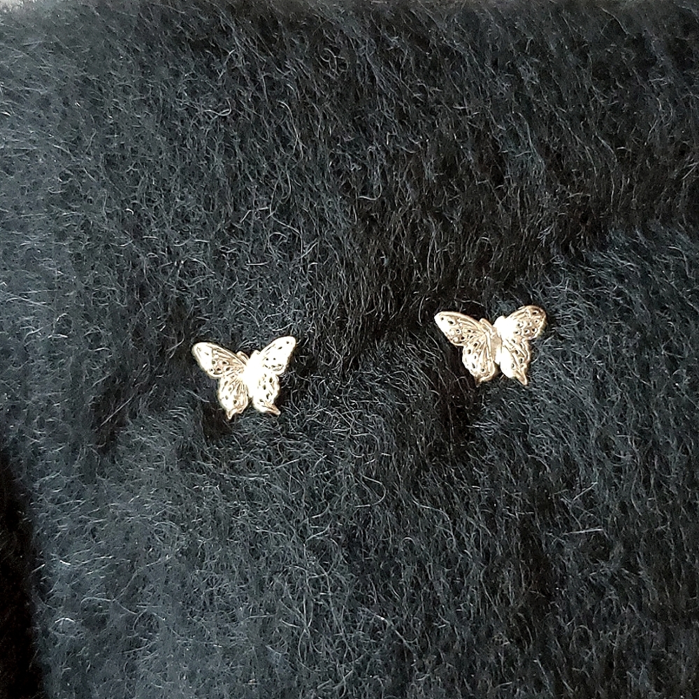Tiny butterfly earrings